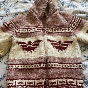 S/M Sized buffalo wool Cowichan Sweater